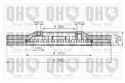 QUINTON HAZELL bdc4741 -  Тормозной диск